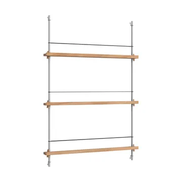 Magazine Shelving lehtiteline - Tammi ruostumaton teräs, 85×115×7 cm, MS.115.1 - MOEBE