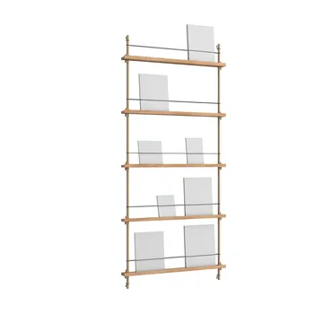 Magazine Shelving lehtiteline - Tammi-warm grey, 85×180×7 cm, MS.180.1 - MOEBE