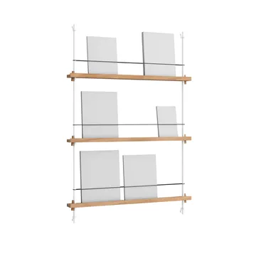 Magazine Shelving lehtiteline - Tammi-white, 85×115×7 cm, MS.115.1 - MOEBE