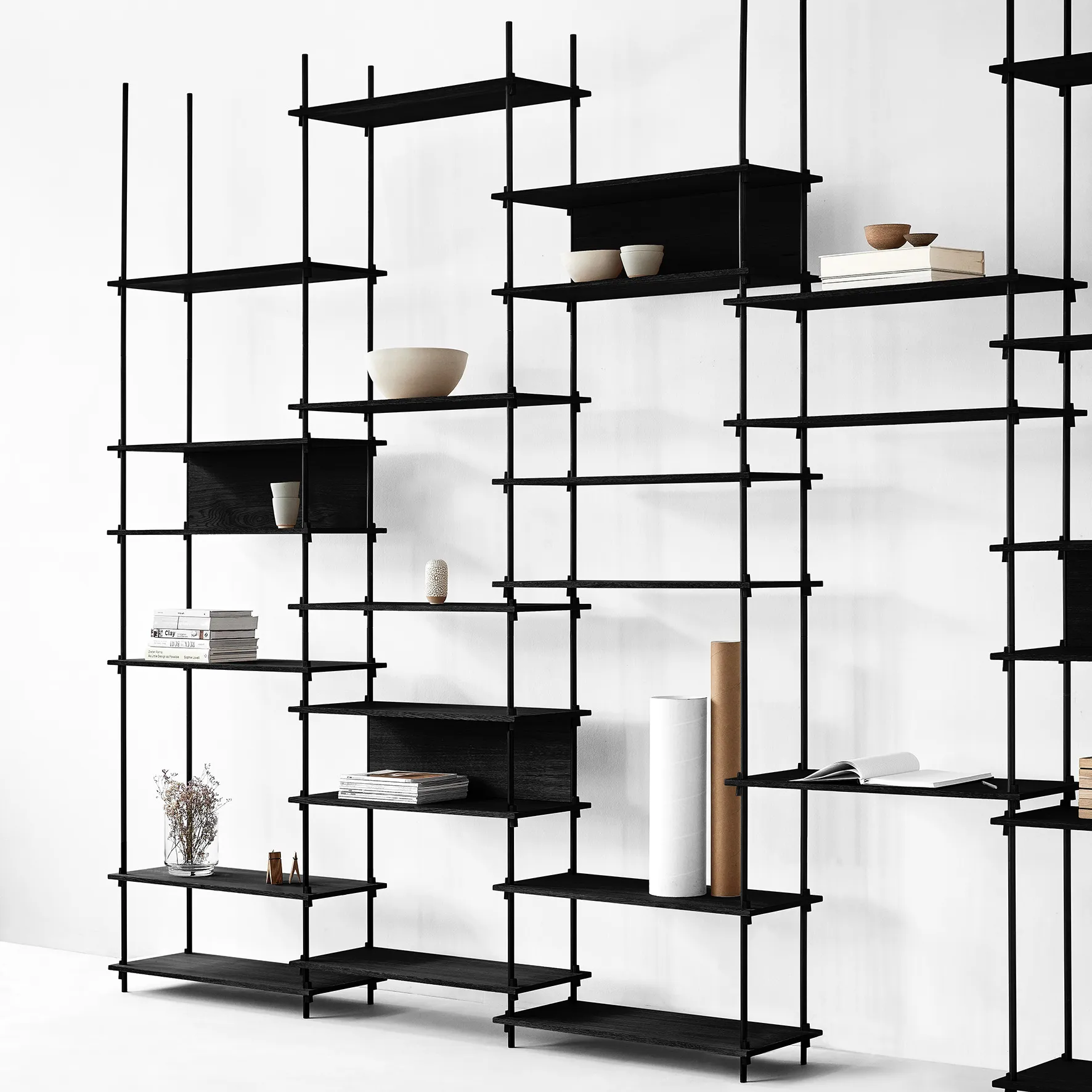 Moebe hyllyn jalat 115 cm 2-pakkaus, Black MOEBE