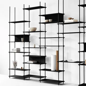 Moebe hyllyn jalat 115 cm 2-pakkaus - Black - MOEBE