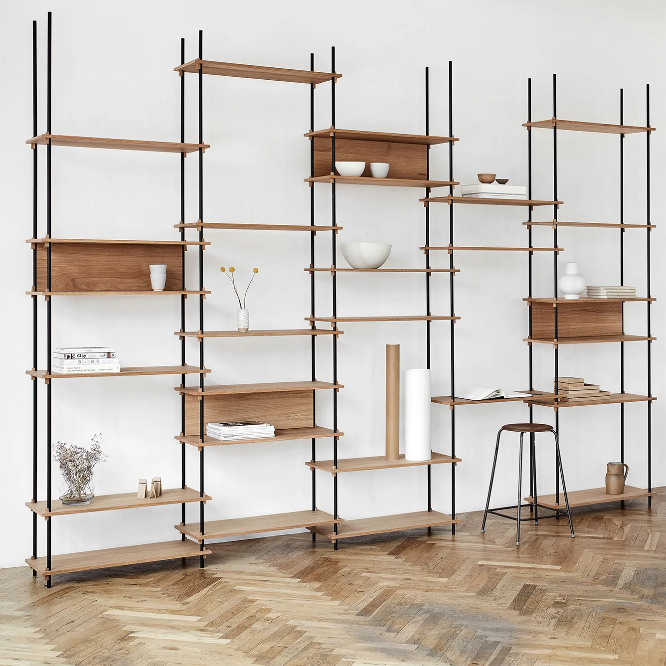 Moebe hyllyn jalat 85 cm 2-pakkaus, Black MOEBE