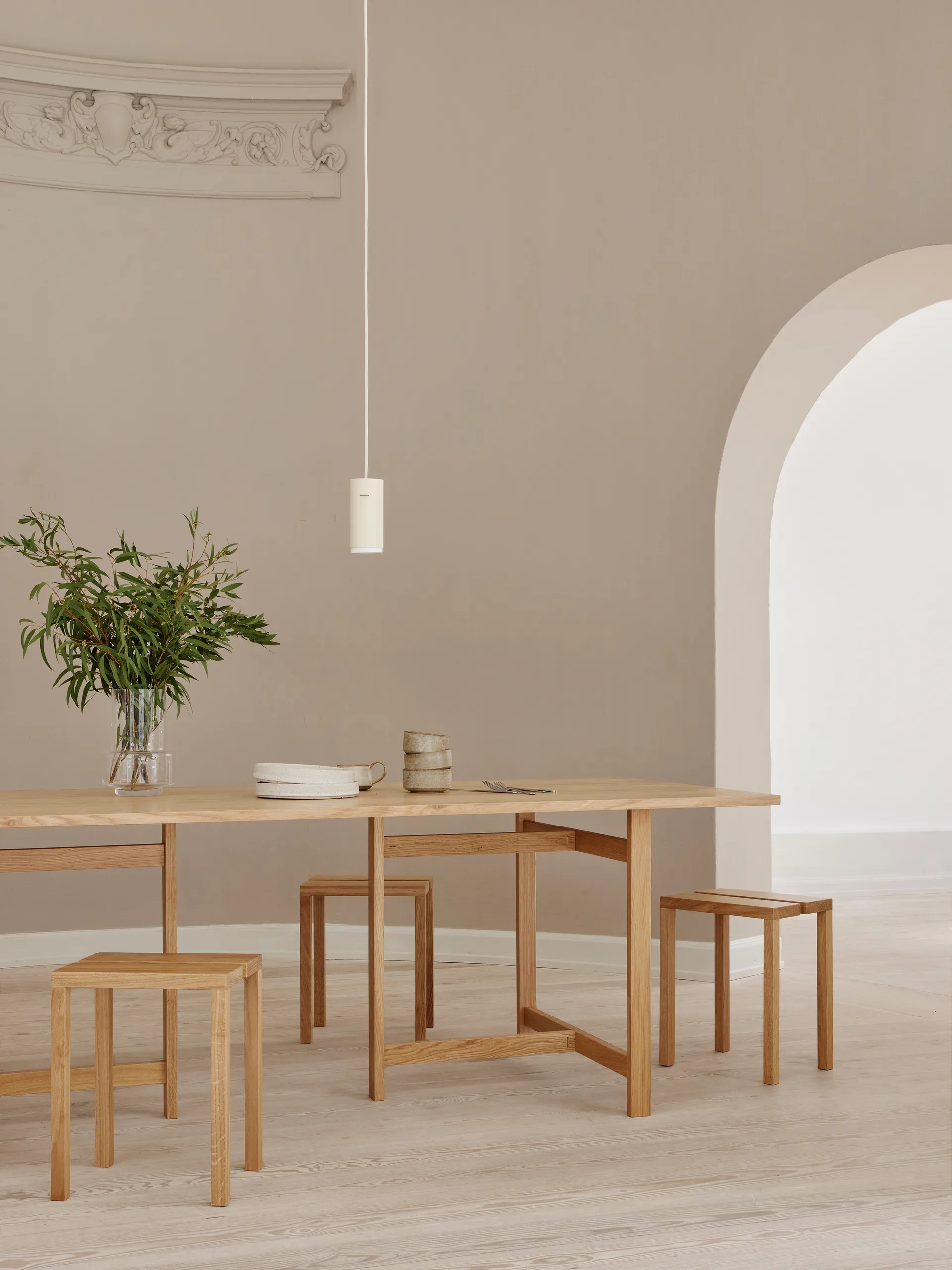 Moebe rectangular dining dable -ruokapöytä 220 x 90 cm, Tammi MOEBE