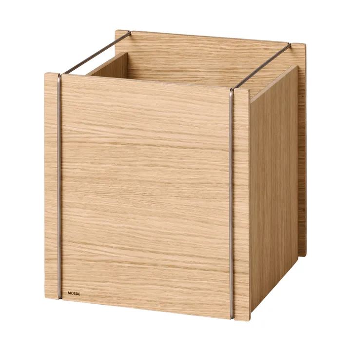 Moebe säilytyslaatikko - Öljytty tammi-ruostumaton teräs, square, 33x30x31 cm - MOEBE