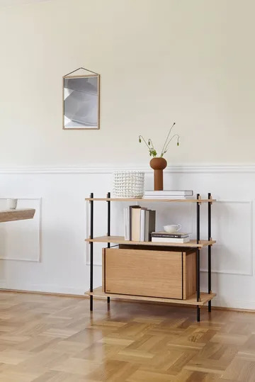 Moebe säilytyslaatikko - Savustettu tammi-ruostumaton teräs, 33x60x31 cm - MOEBE