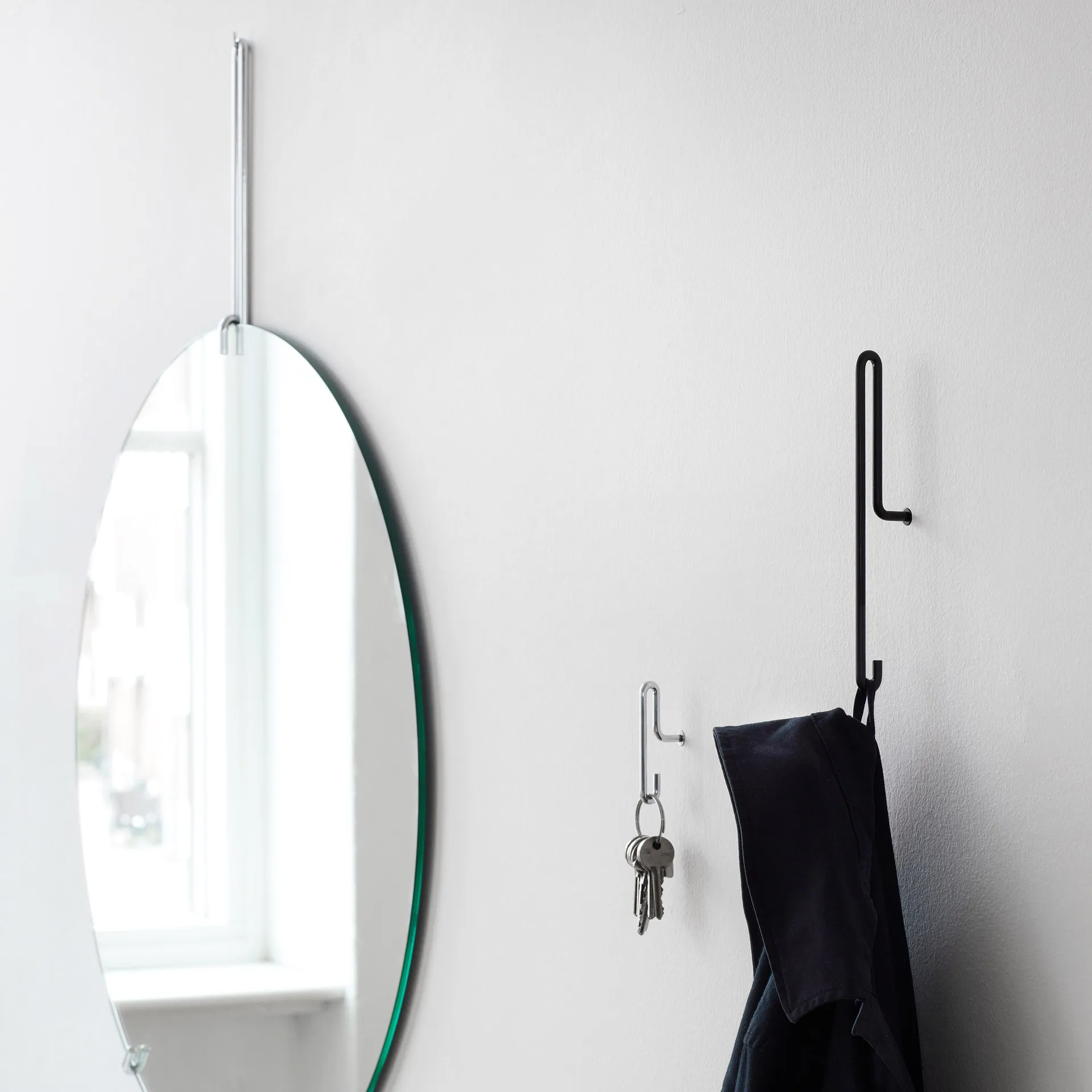 Moebe seinäkoukku small 2-pakkaus, Ruostumaton teräs MOEBE