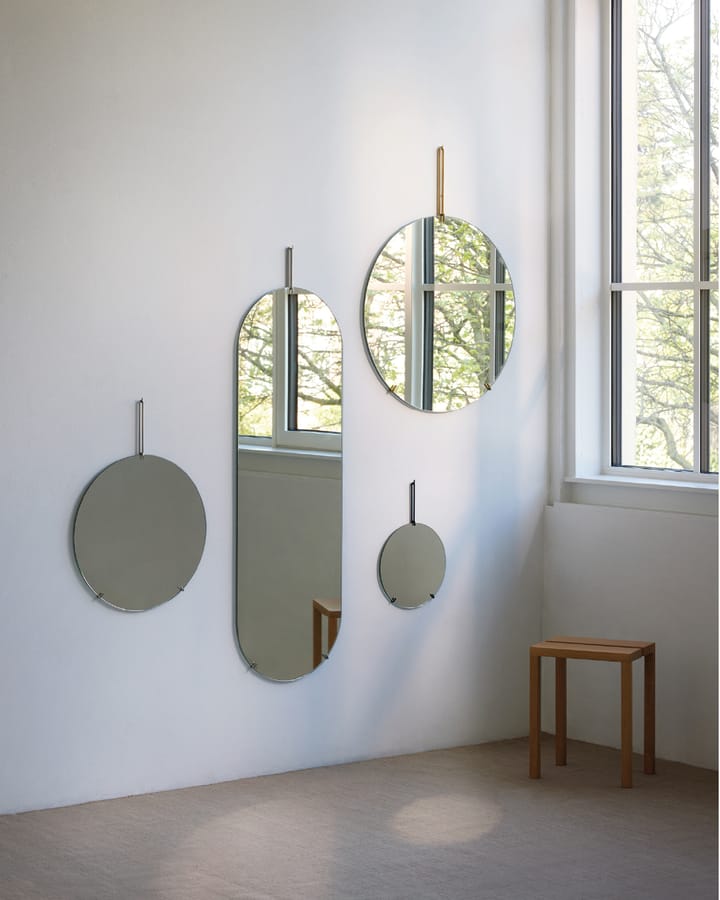 Moebe seinäpeili Ø50 cm, Ruostumaton teräs MOEBE