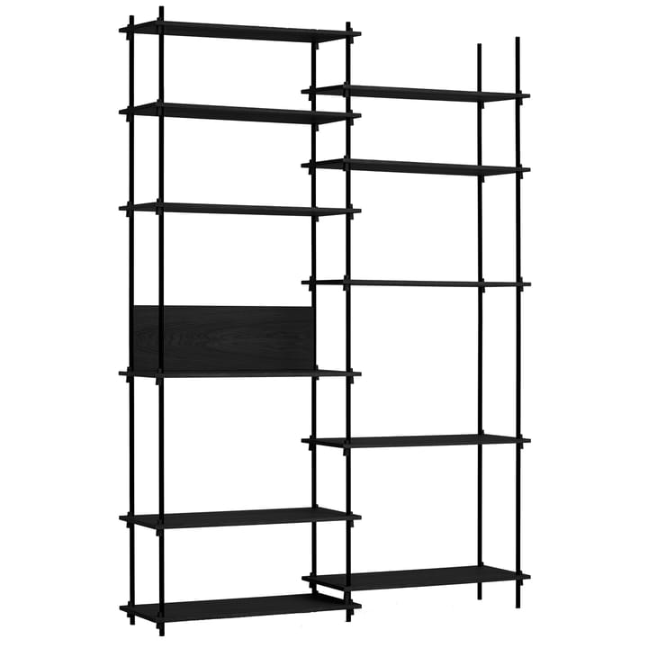 Moebe shelving system extra tall double - Black - MOEBE