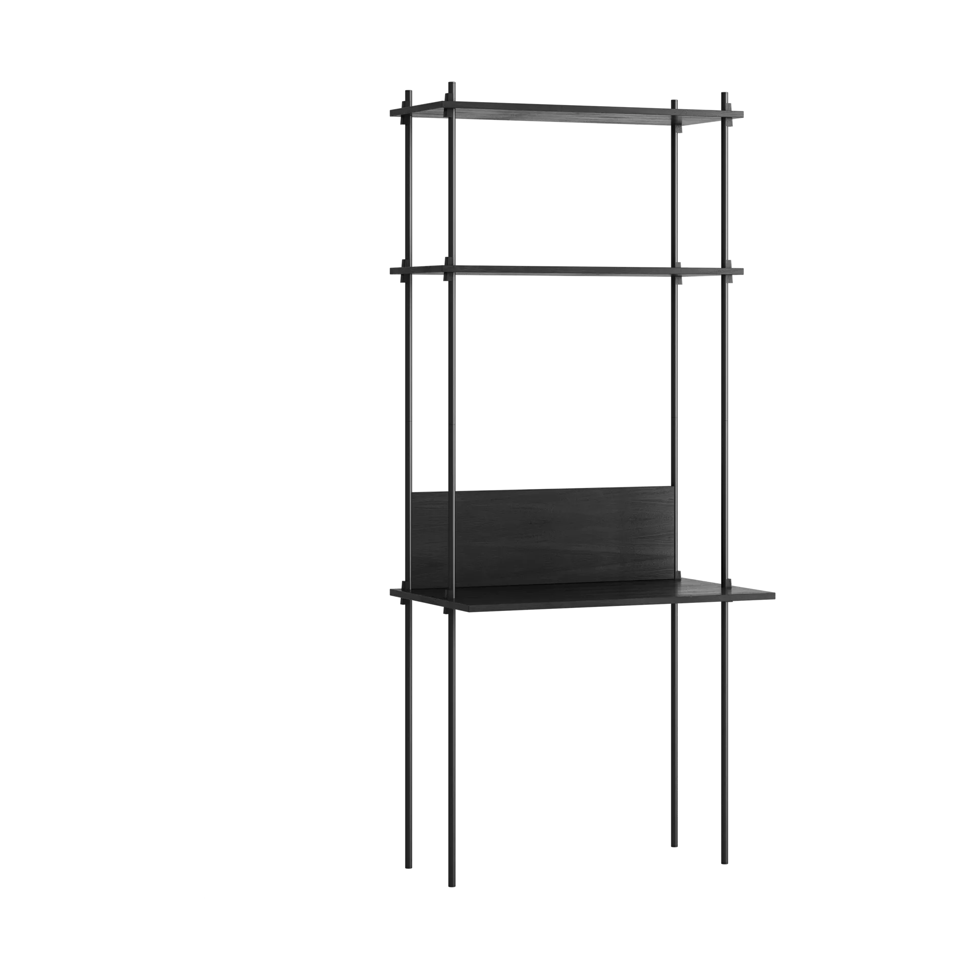 Moebe shelving system s.200.1.D, Musta MOEBE