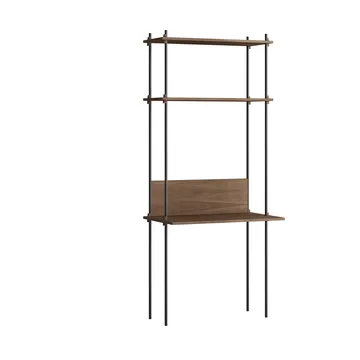 Moebe shelving system s.200.1.D - Poltettu tammi-musta - MOEBE