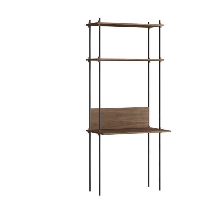 Moebe shelving system s.200.1.D - Poltettu tammi-musta - MOEBE