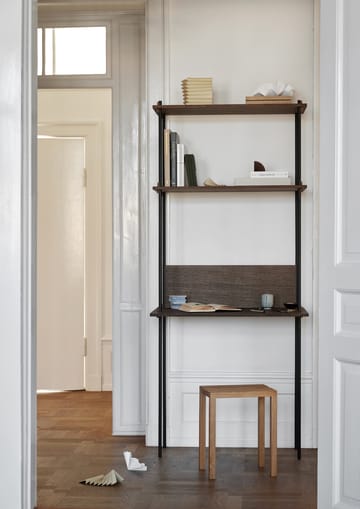 Moebe shelving system s.200.1.D - Poltettu tammi-musta - MOEBE