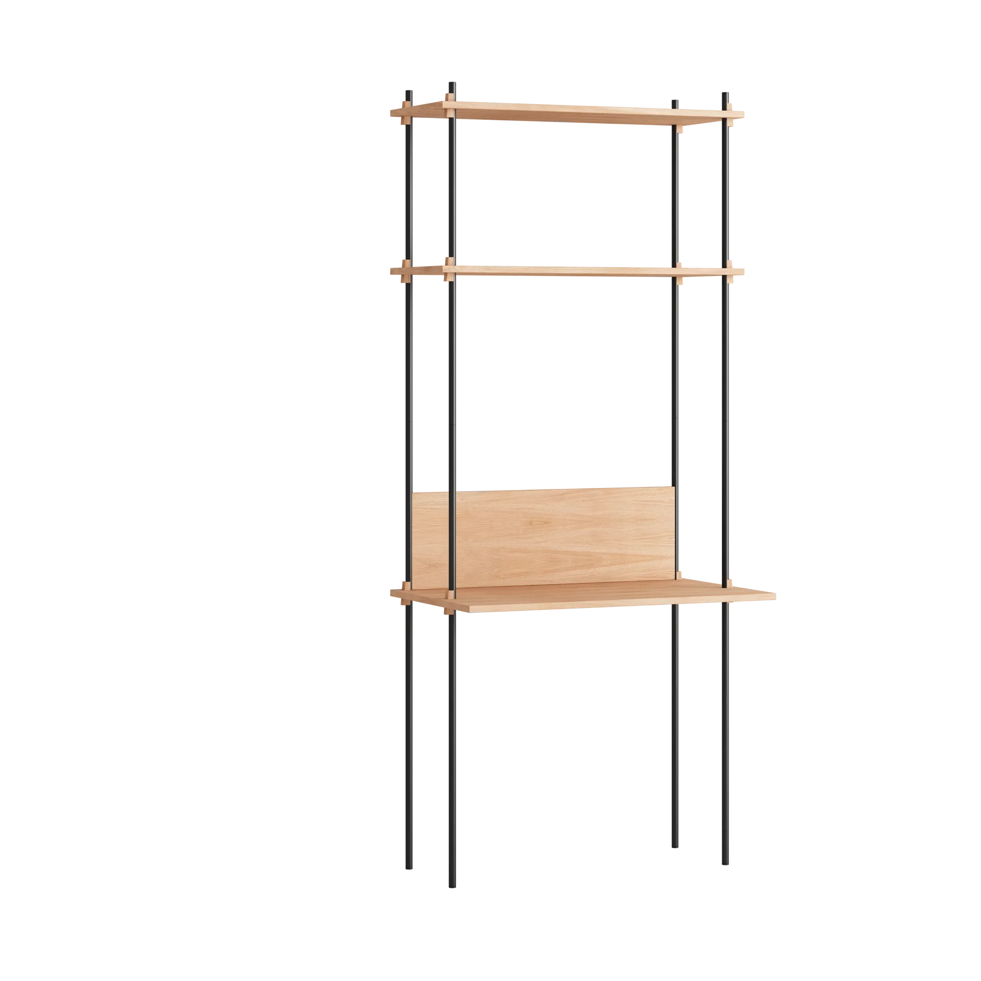 Moebe shelving system s.200.1.D, Tammi-musta MOEBE