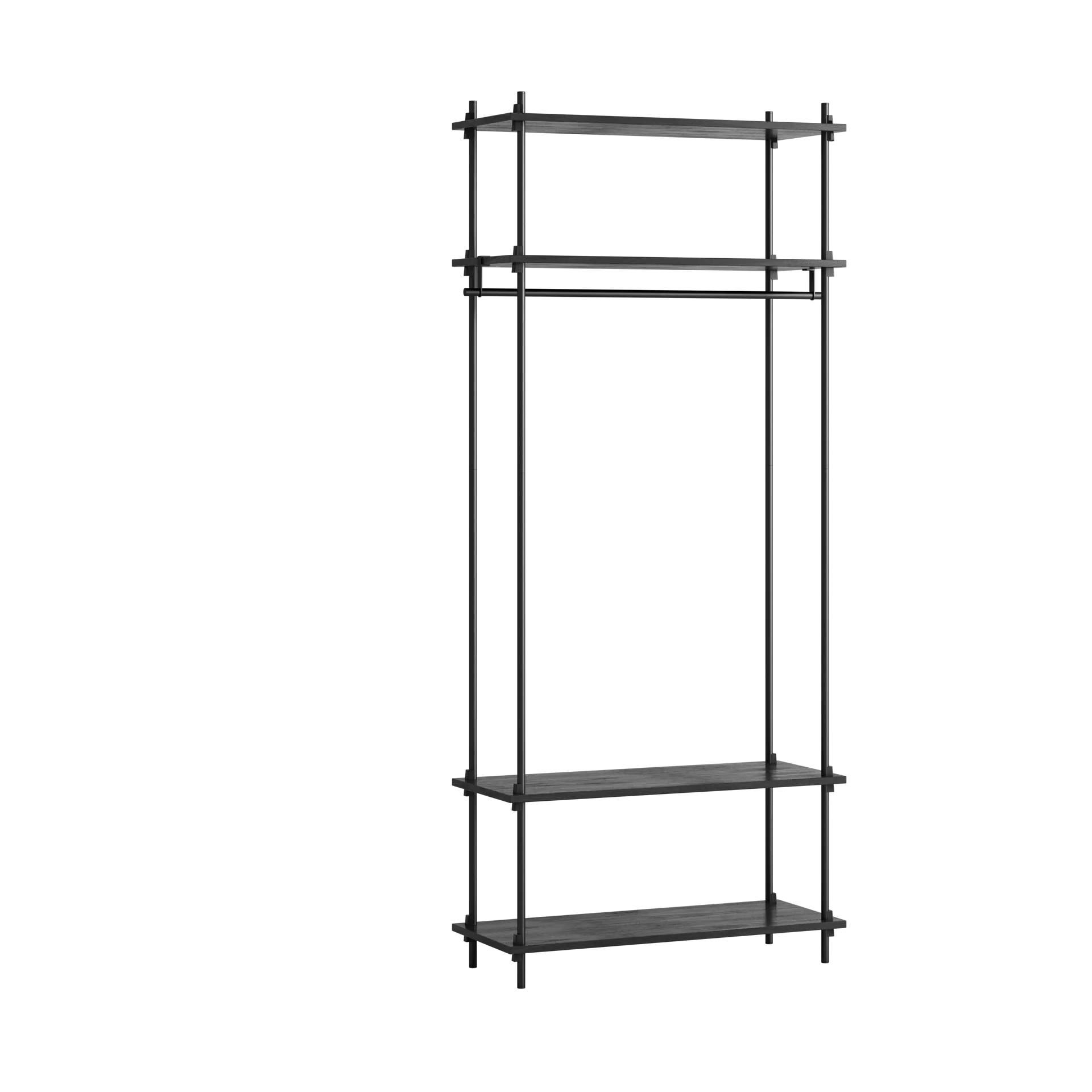 Moebe shelving system s.200.1.F, Musta MOEBE