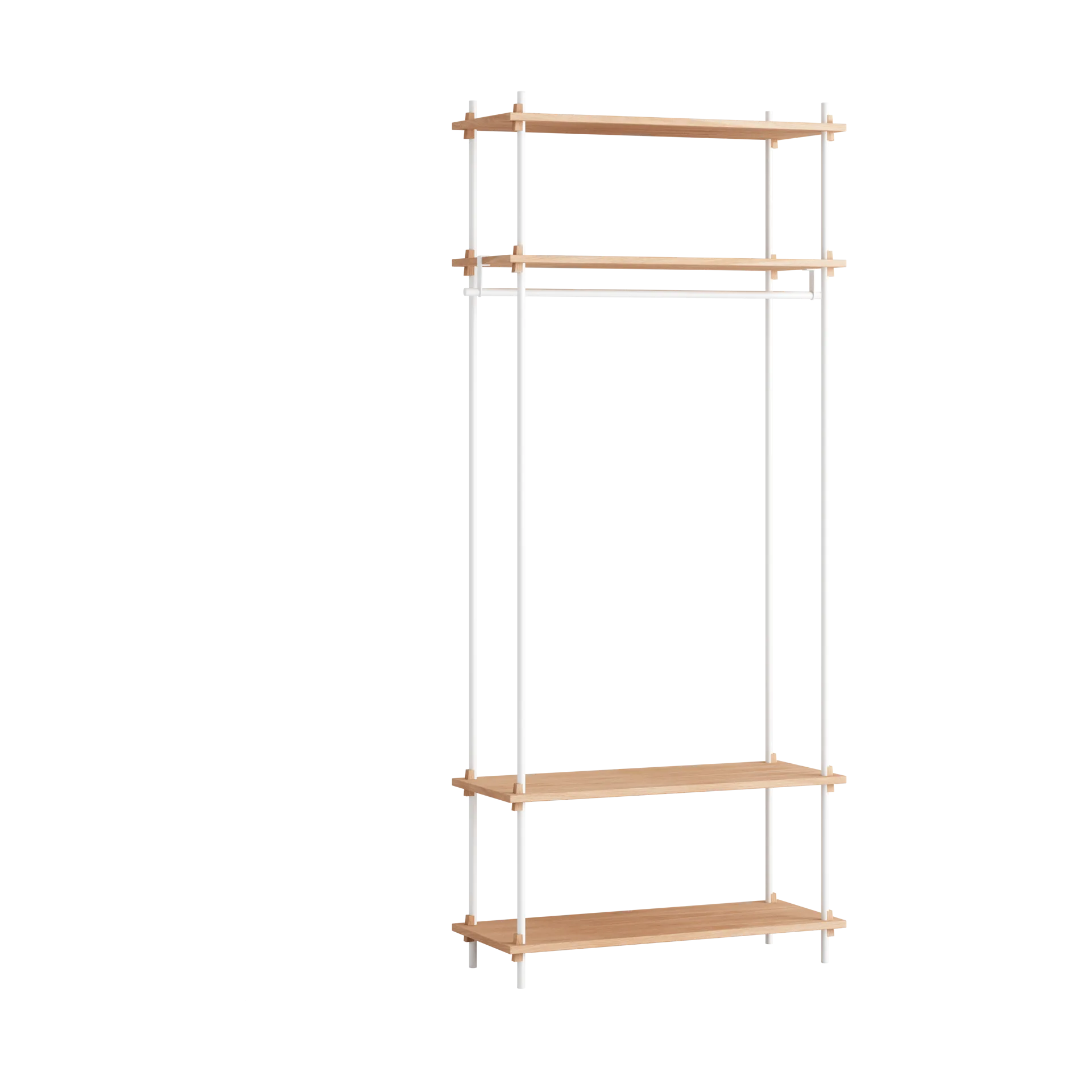 Moebe shelving system s.200.1.F, Tammi-valkoinen MOEBE