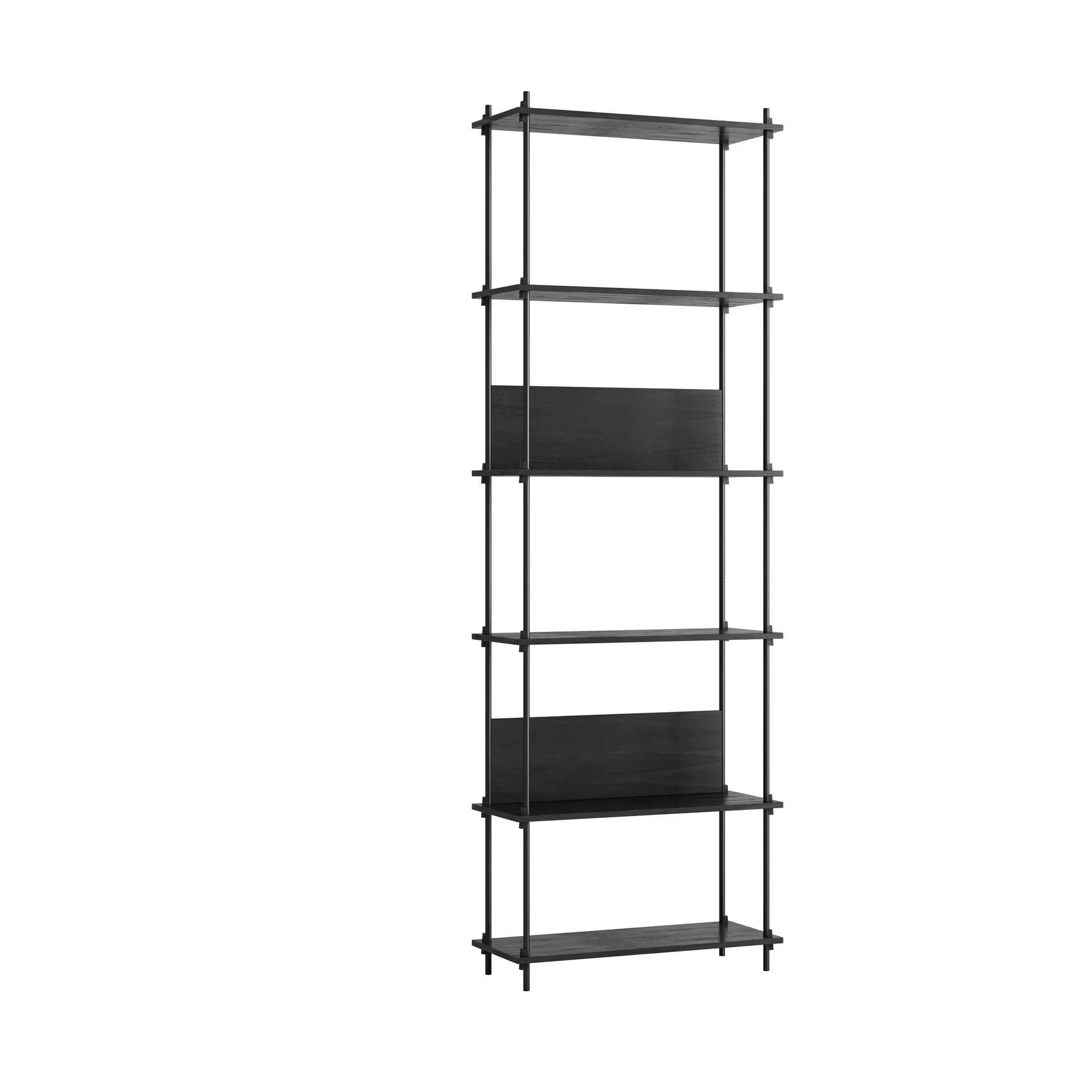 Moebe shelving system s.255.1.A, Musta MOEBE