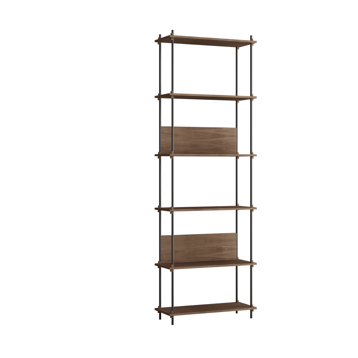 Moebe shelving system s.255.1.A Poltettu tammi-musta