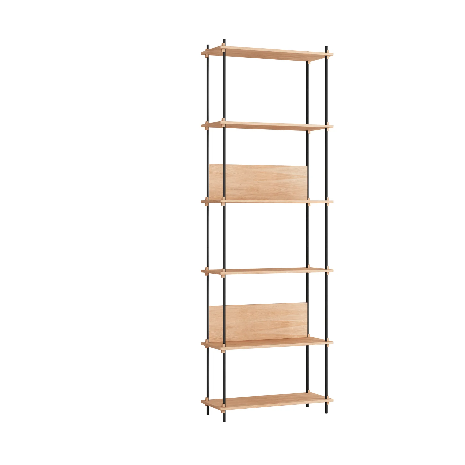 Moebe shelving system s.255.1.A, Tammi-musta MOEBE