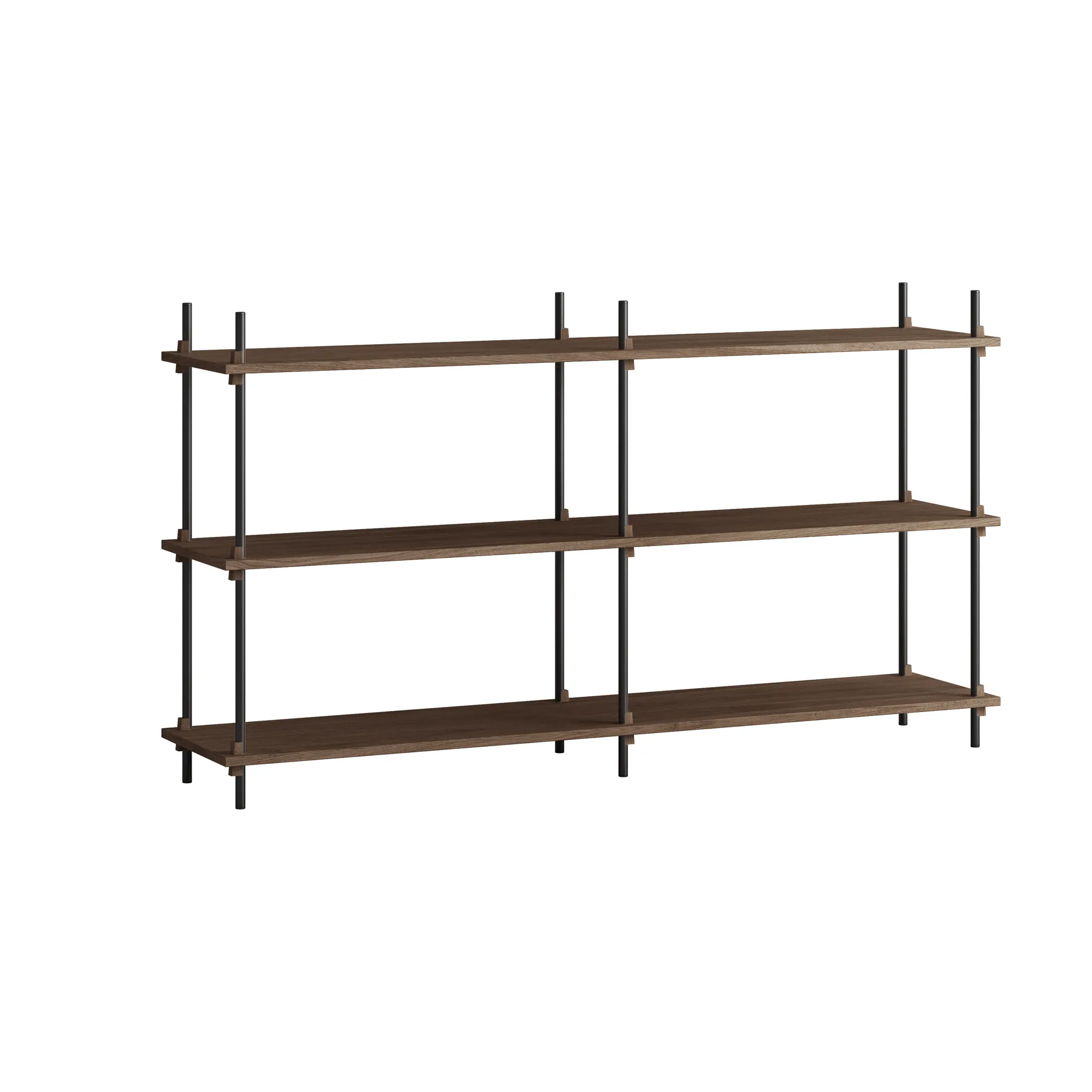 Moebe shelving system s.85.2.B, Poltettu tammi-musta MOEBE