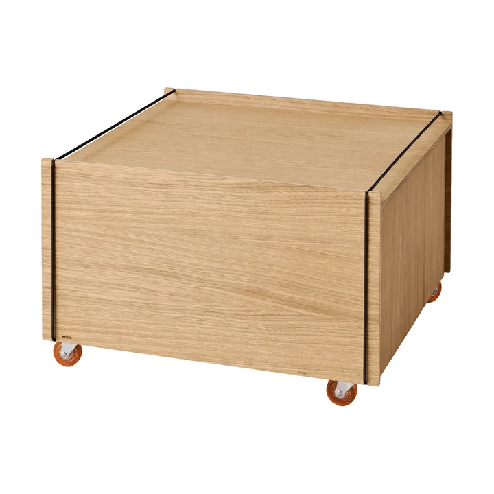 Moebe Storage Chest sohvapöytä säilytystilalla - Öljytty tammi-musta, 60x61x38.2 cm - MOEBE