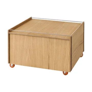 Moebe Storage Chest sohvapöytä säilytystilalla - Öljytty tammi-ruostumaton teräs, 60x61x38.2 cm - MOEBE