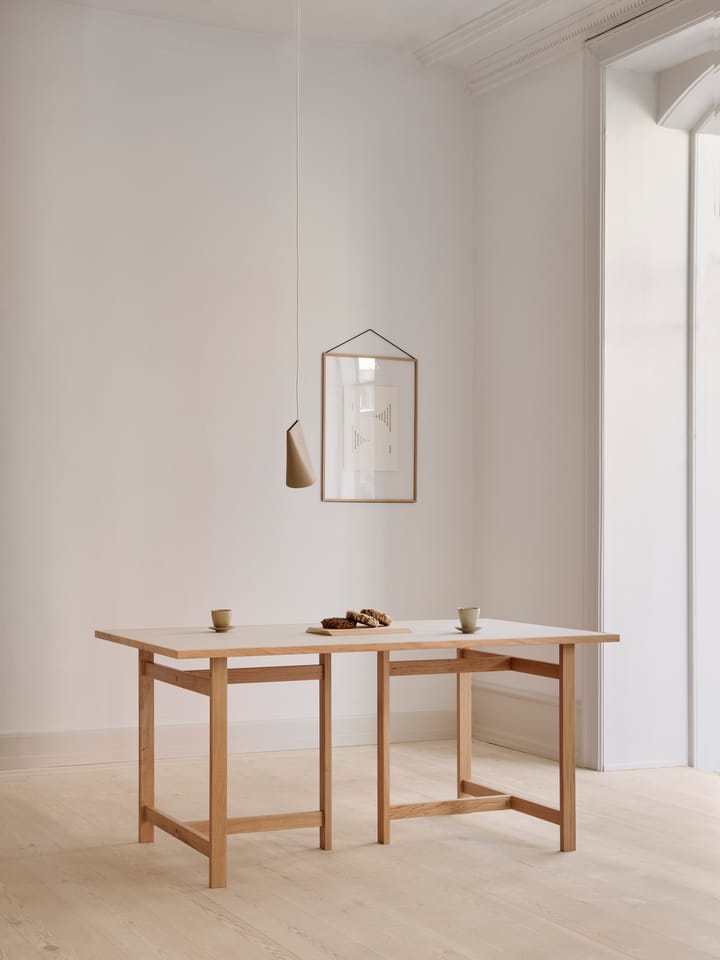 Moebe suorakulmainen ruokapöytä, Vaaleanharmaa, 220x90 cm MOEBE