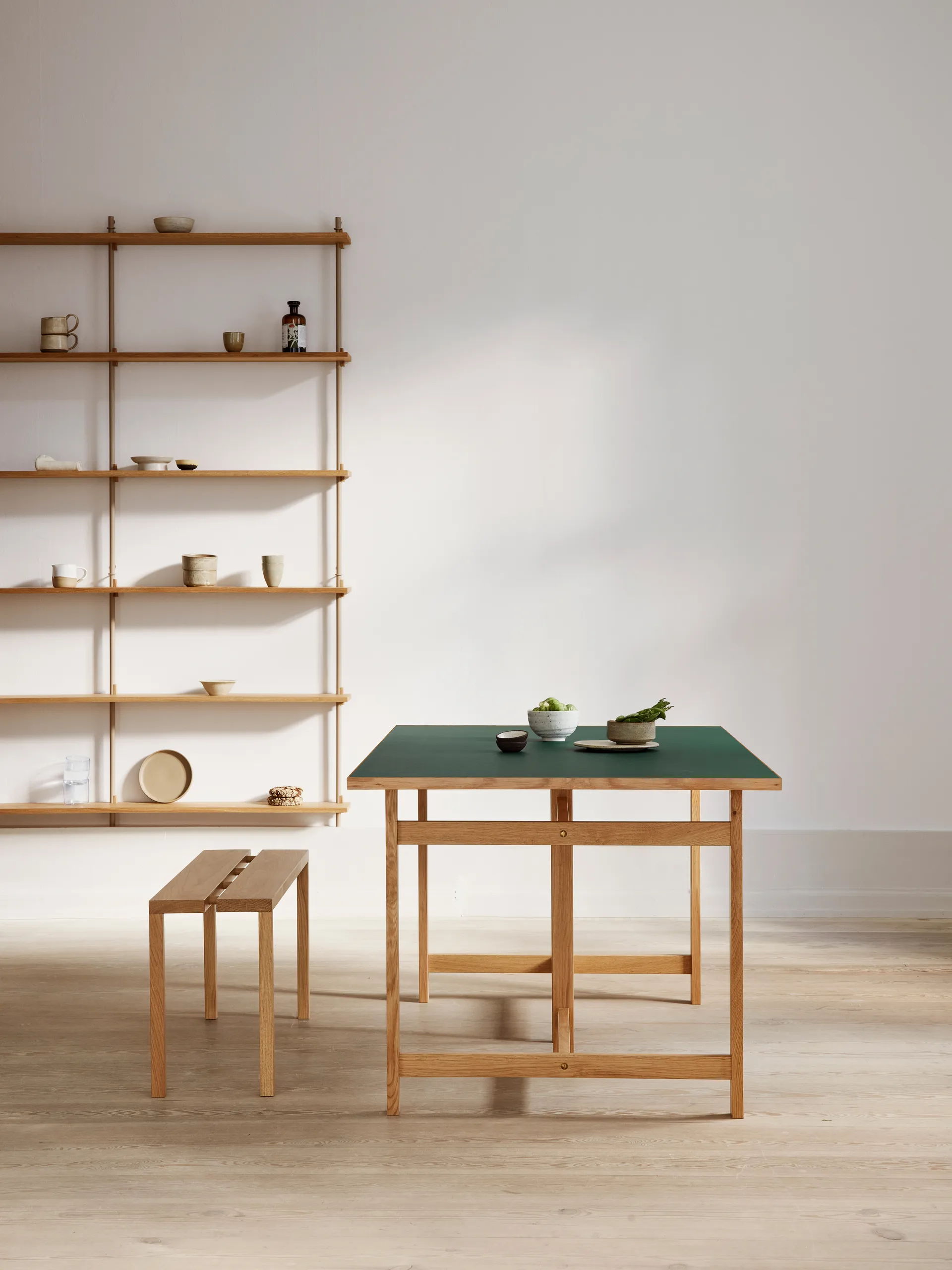 Moebe suorakulmainen ruokapöytä, Vihreä, 160x90 cm MOEBE