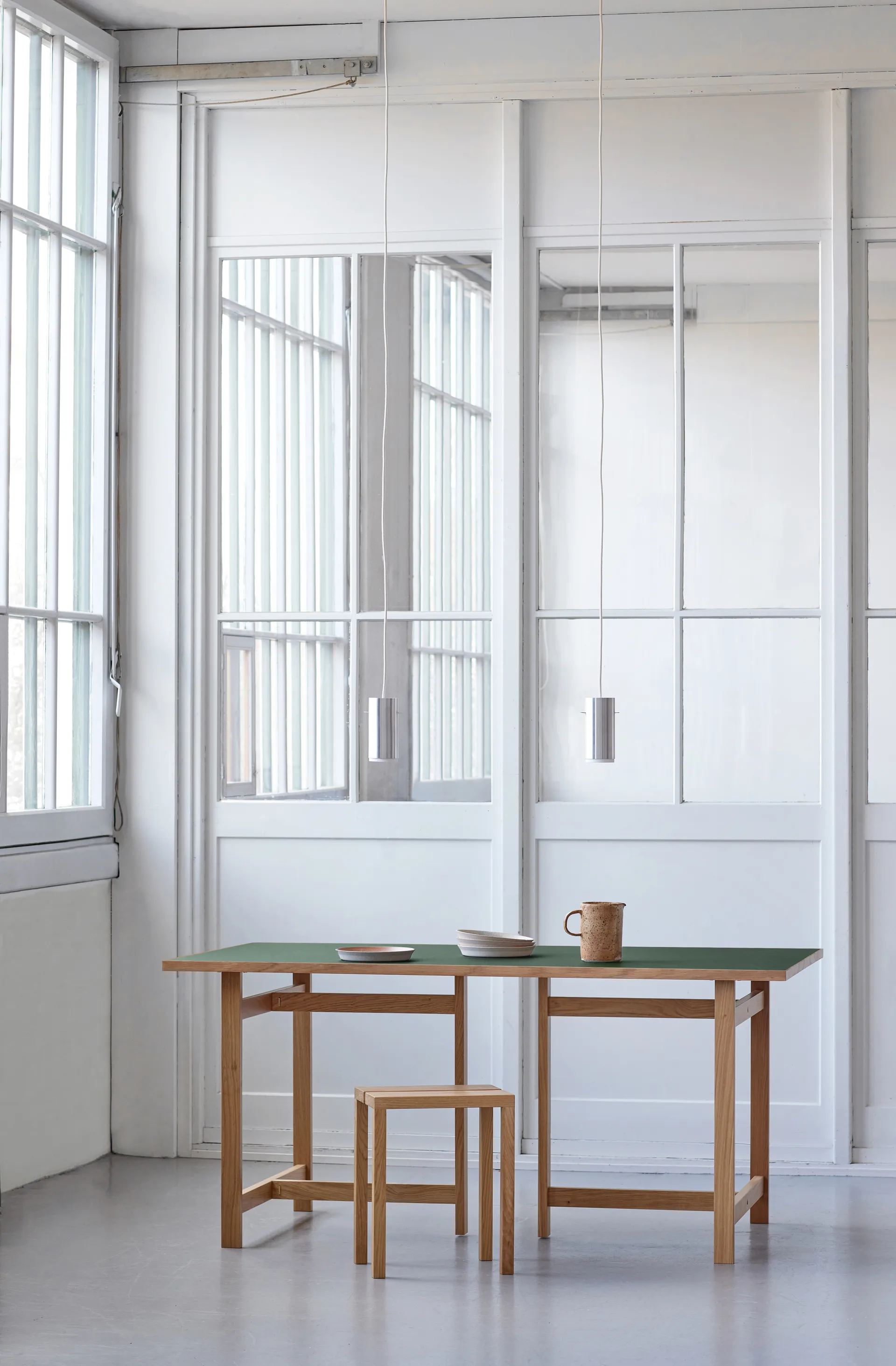 Moebe suorakulmainen ruokapöytä, Vihreä, 160x90 cm MOEBE