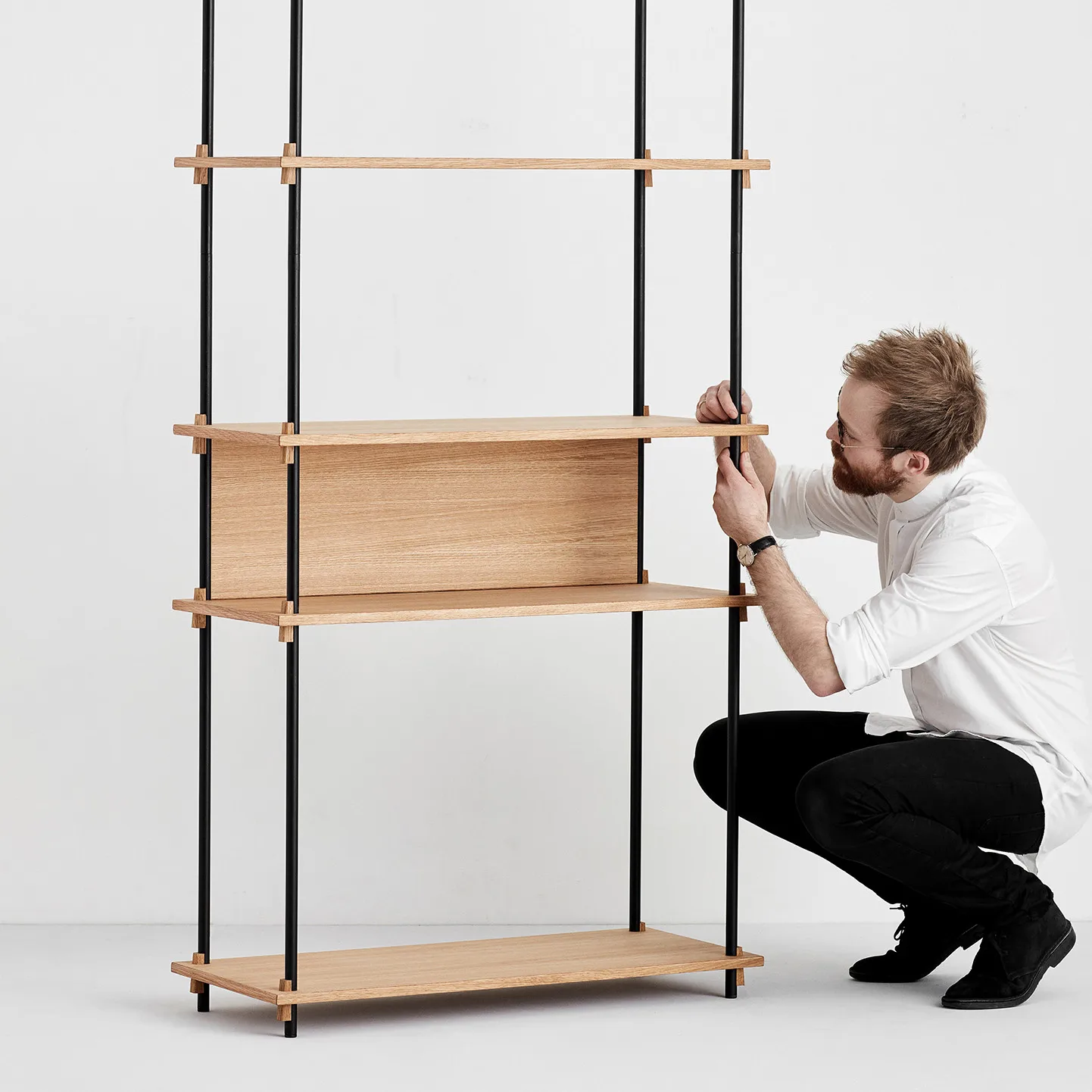 Moebe takakappale hyllyyn 85 cm, Oak MOEBE