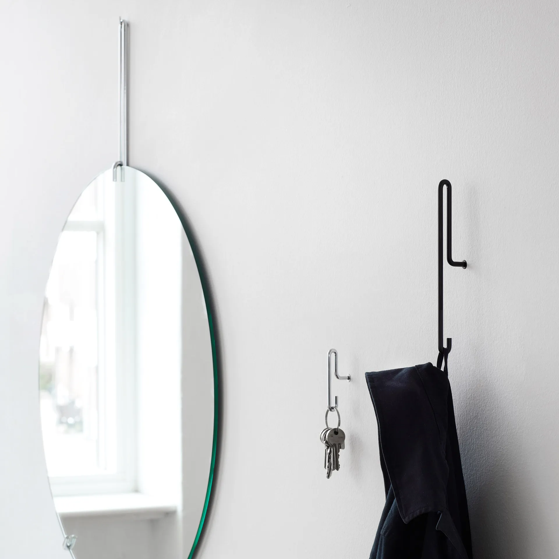 Moebe Wall hook large, Musta MOEBE
