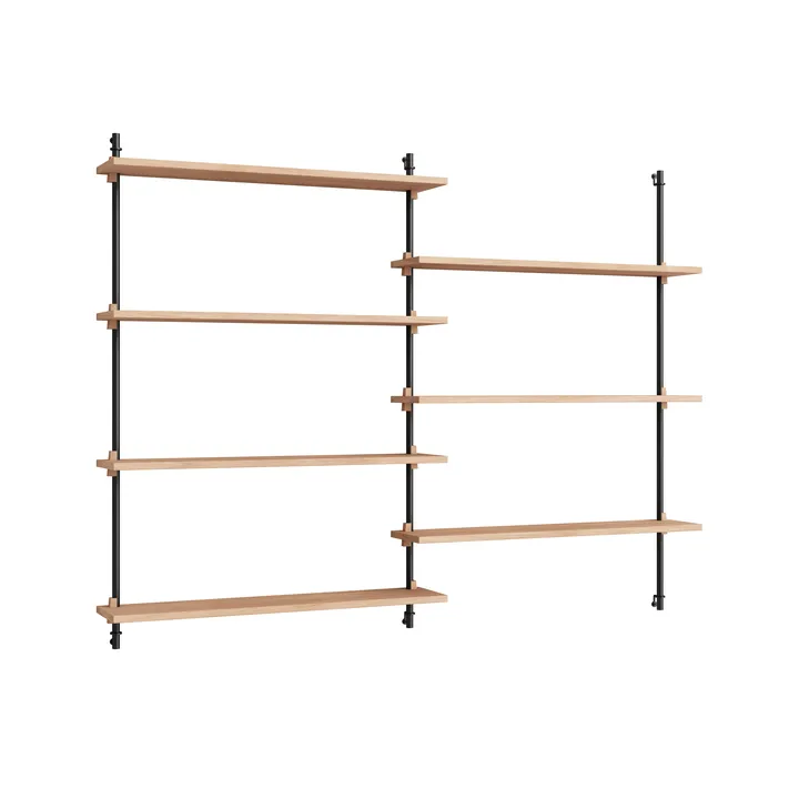 Moebe wall shelving ws.115.2 - Tammi-musta - MOEBE