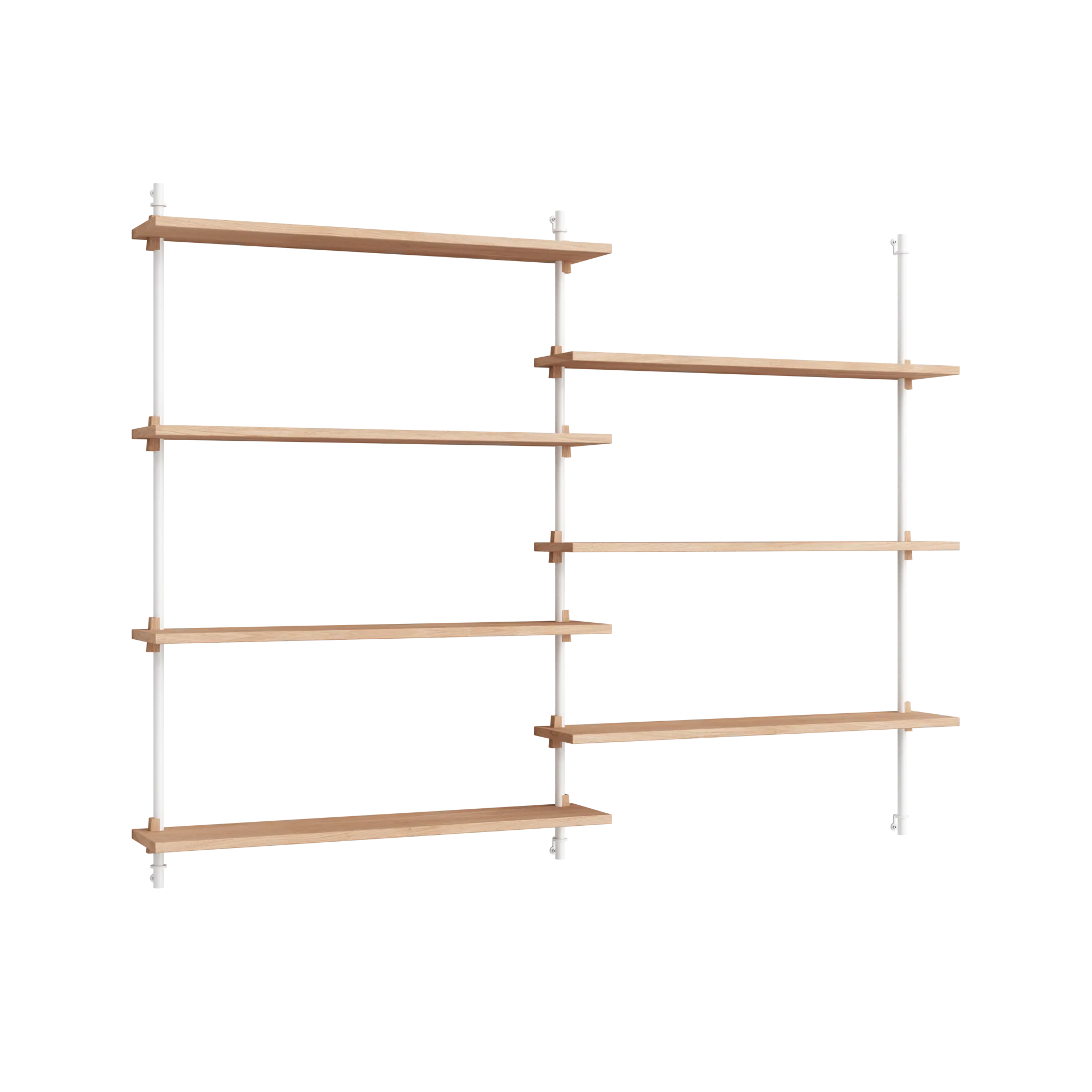 Moebe wall shelving ws.115.2, Tammi-valkoinen MOEBE