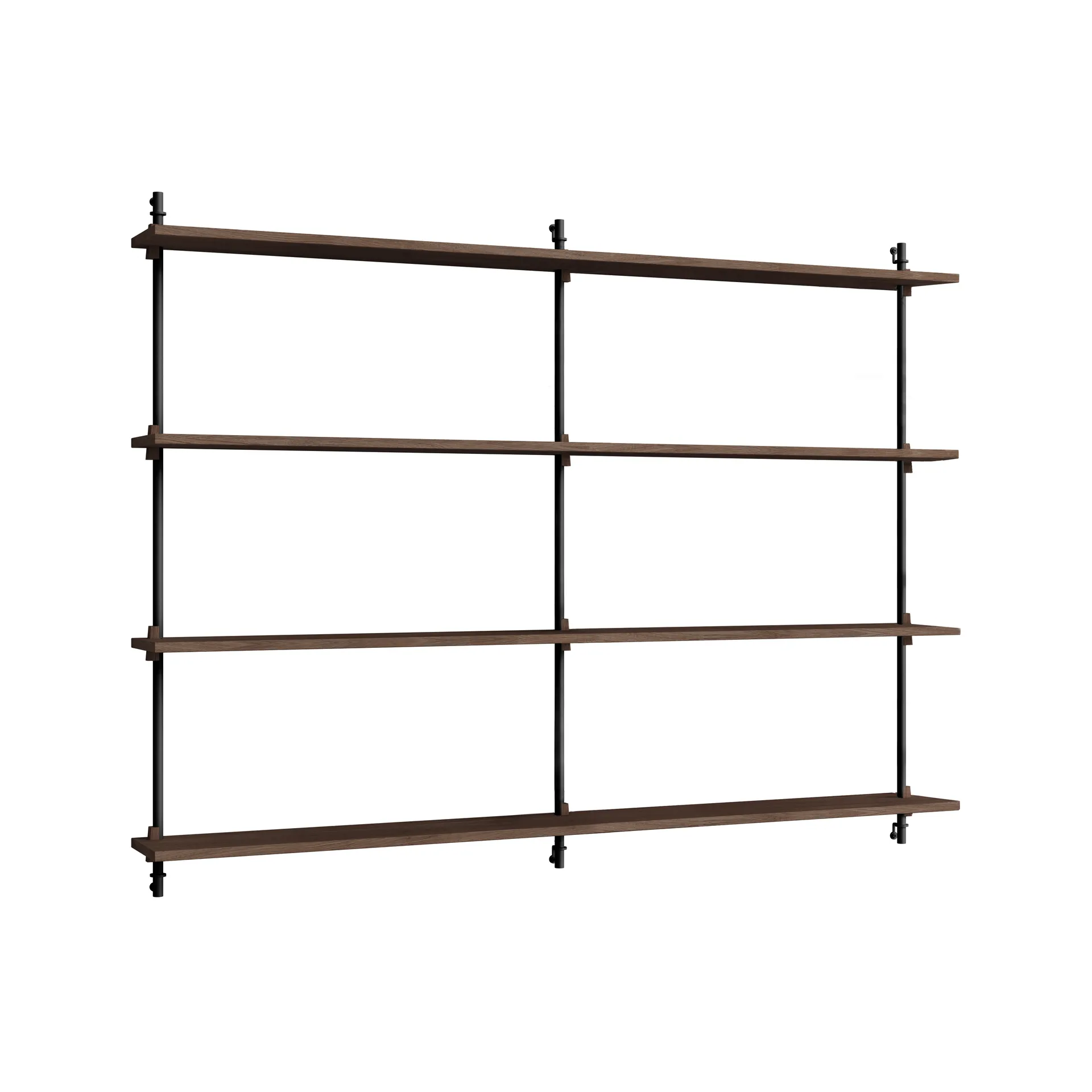 Moebe wall shelving ws.115.2.B, Poltettu tammi-musta MOEBE