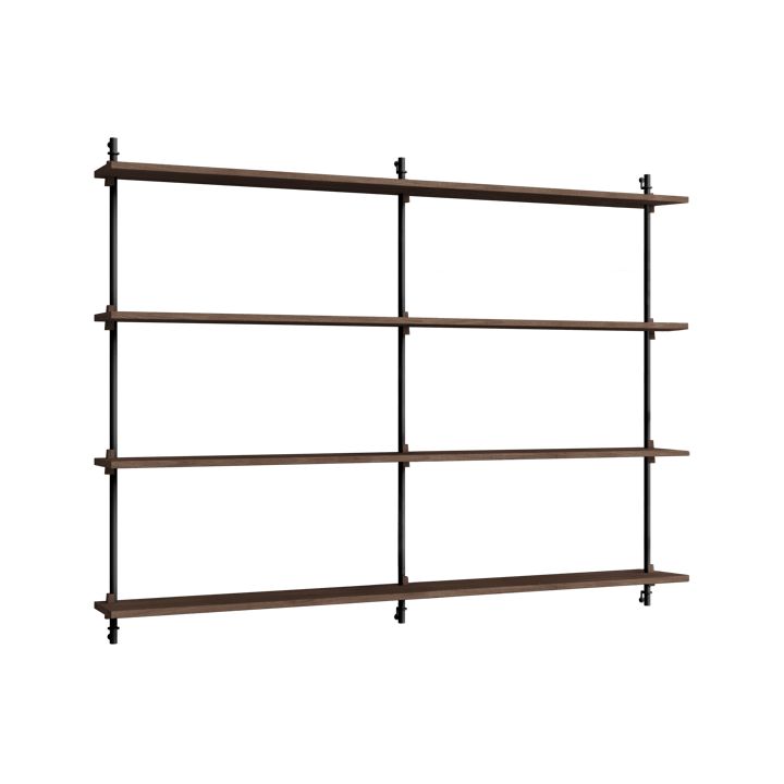 Moebe wall shelving ws.115.2.B - Poltettu tammi-musta - MOEBE