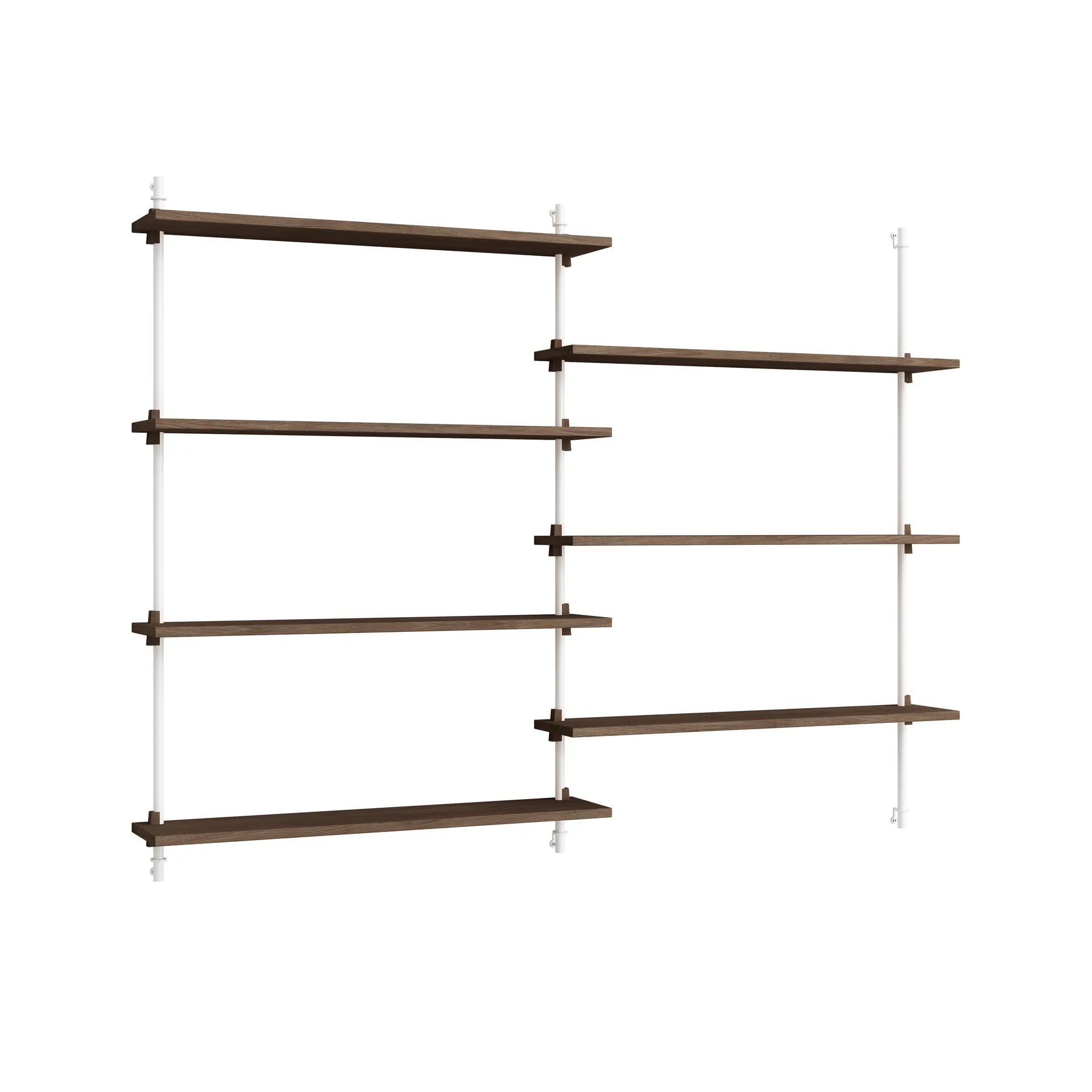 Moebe wall shelving ws.115.2.B, Poltettu tammi-valkoinen MOEBE