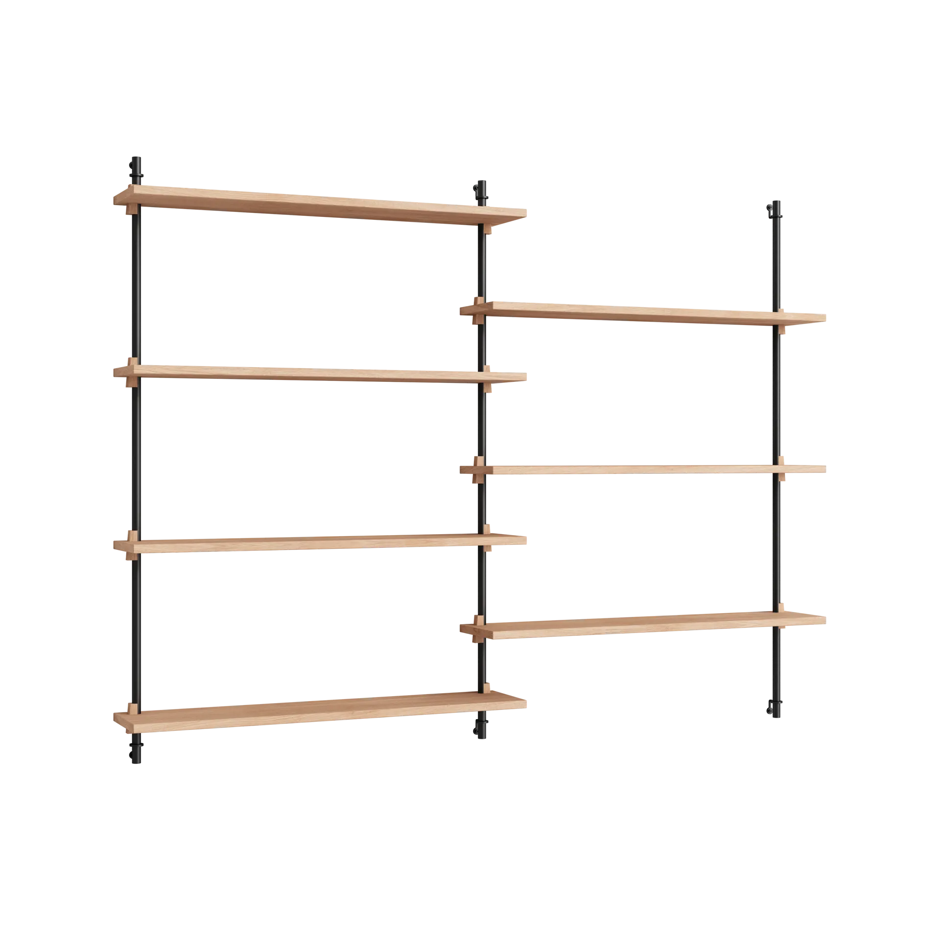 Moebe wall shelving ws.115.2.B, Tammi-musta MOEBE