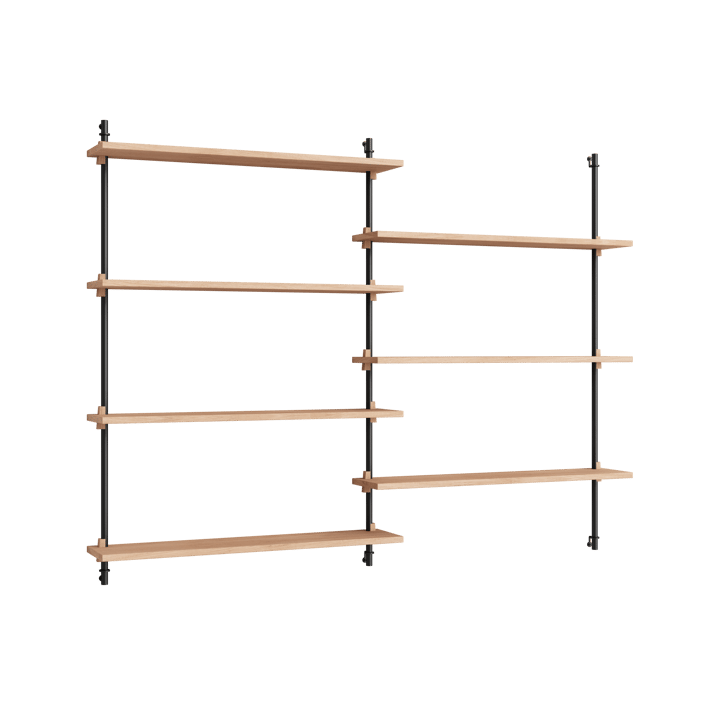 Moebe wall shelving ws.115.2.B, Tammi-musta MOEBE