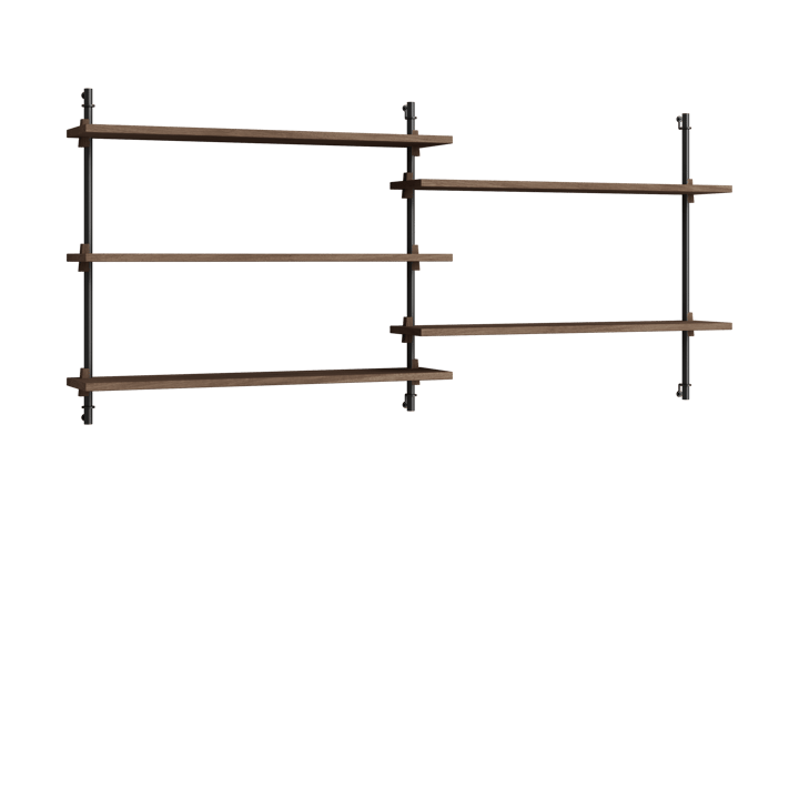 Moebe wall shelving ws.65.2.B - Poltettu tammi-musta - MOEBE