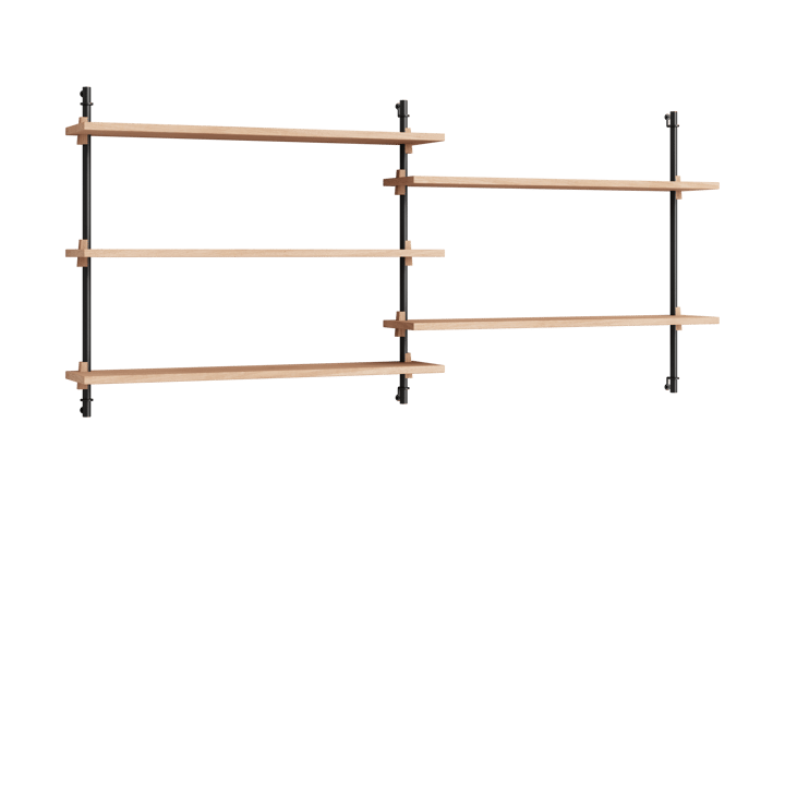 Moebe wall shelving ws.65.2.B, Tammi-musta MOEBE