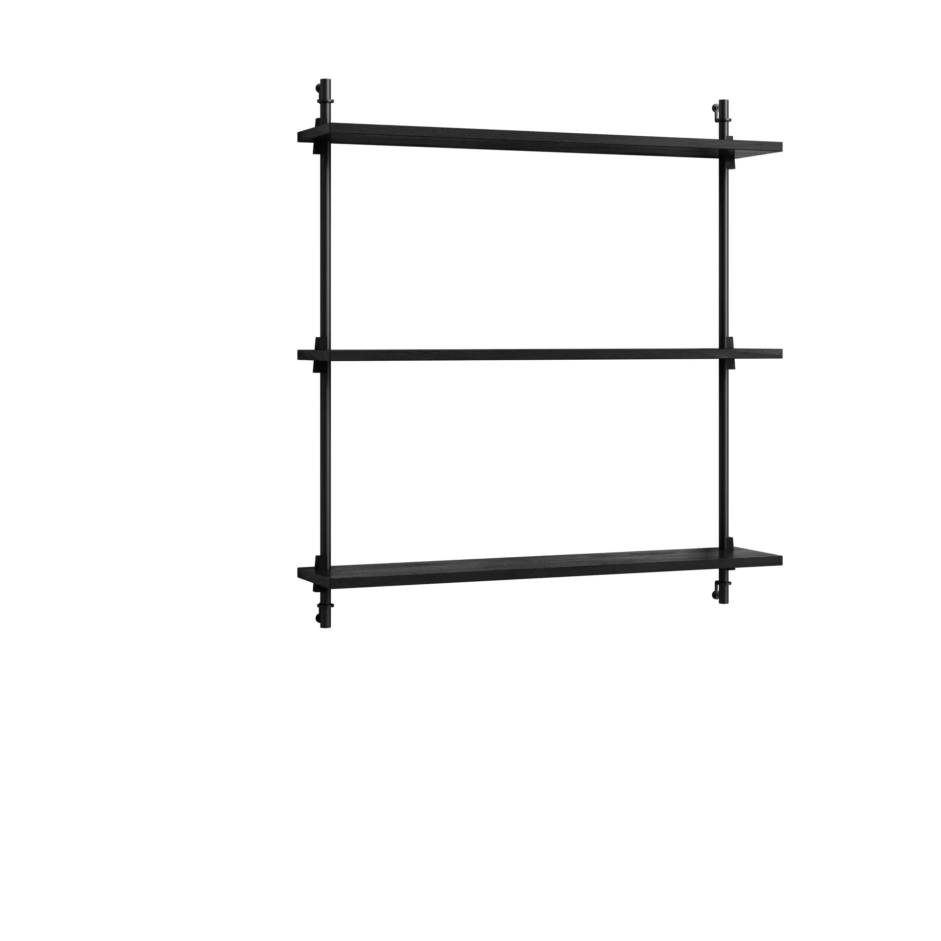 Moebe wall shelving ws.85.1, Musta MOEBE