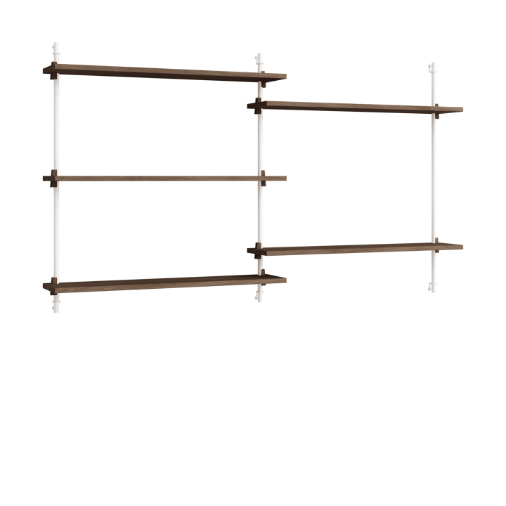 Moebe wall shelving ws.85.2.B - Poltettu tammi-valkoinen - MOEBE