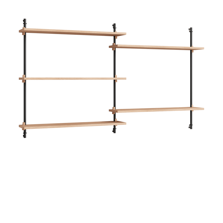 Moebe wall shelving ws.85.2.B - Tammi-musta - MOEBE