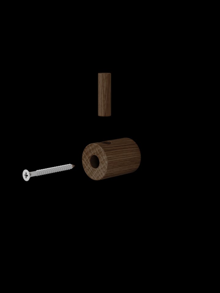 Moebe wooden wall hook -koukku, Poltettu tammi MOEBE