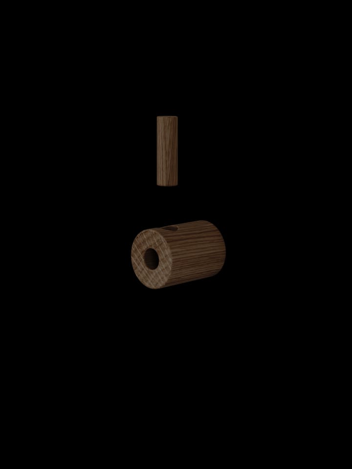 Moebe wooden wall hook -koukku, Poltettu tammi MOEBE