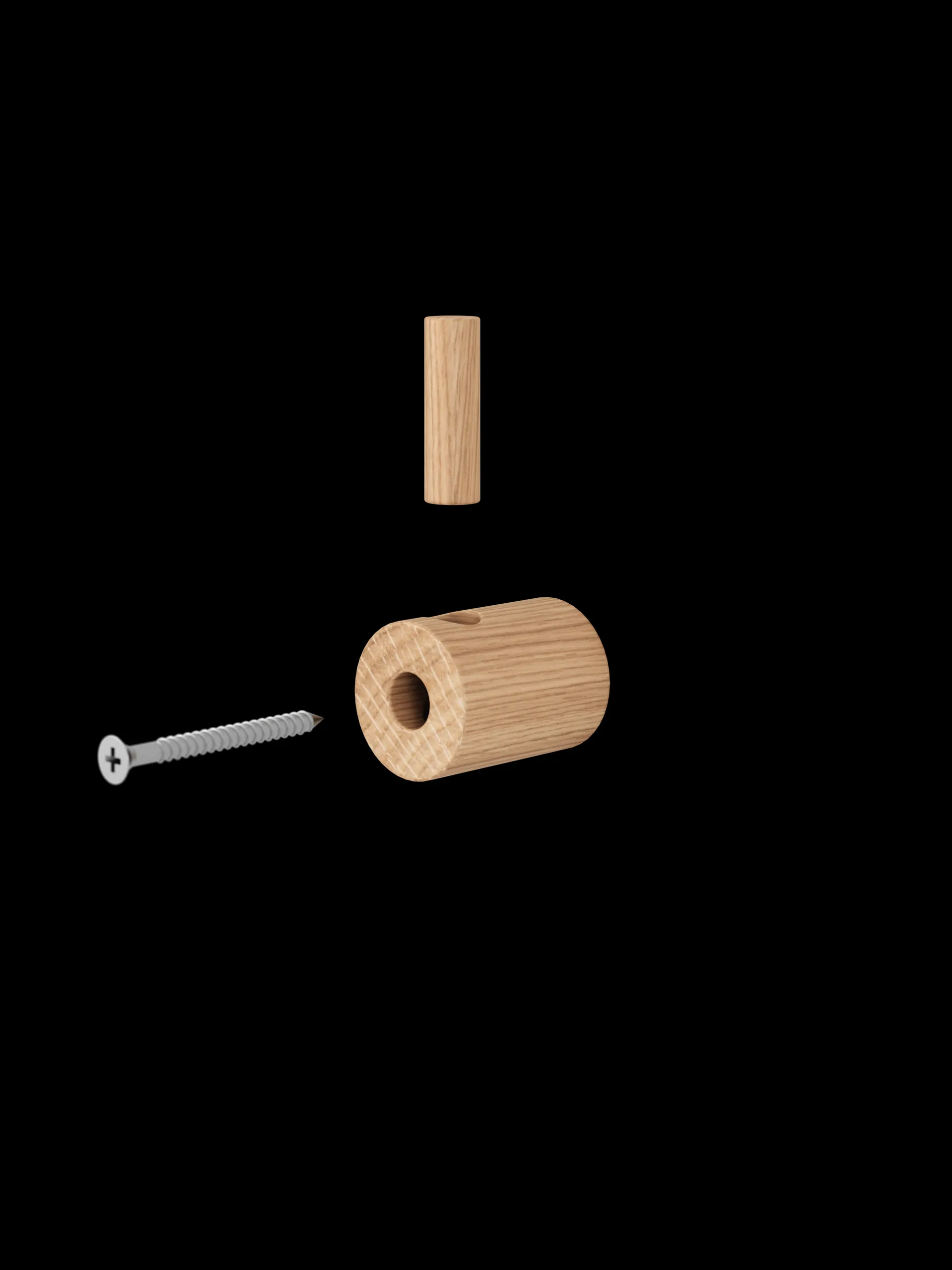 Moebe wooden wall hook -koukku, Tammi MOEBE