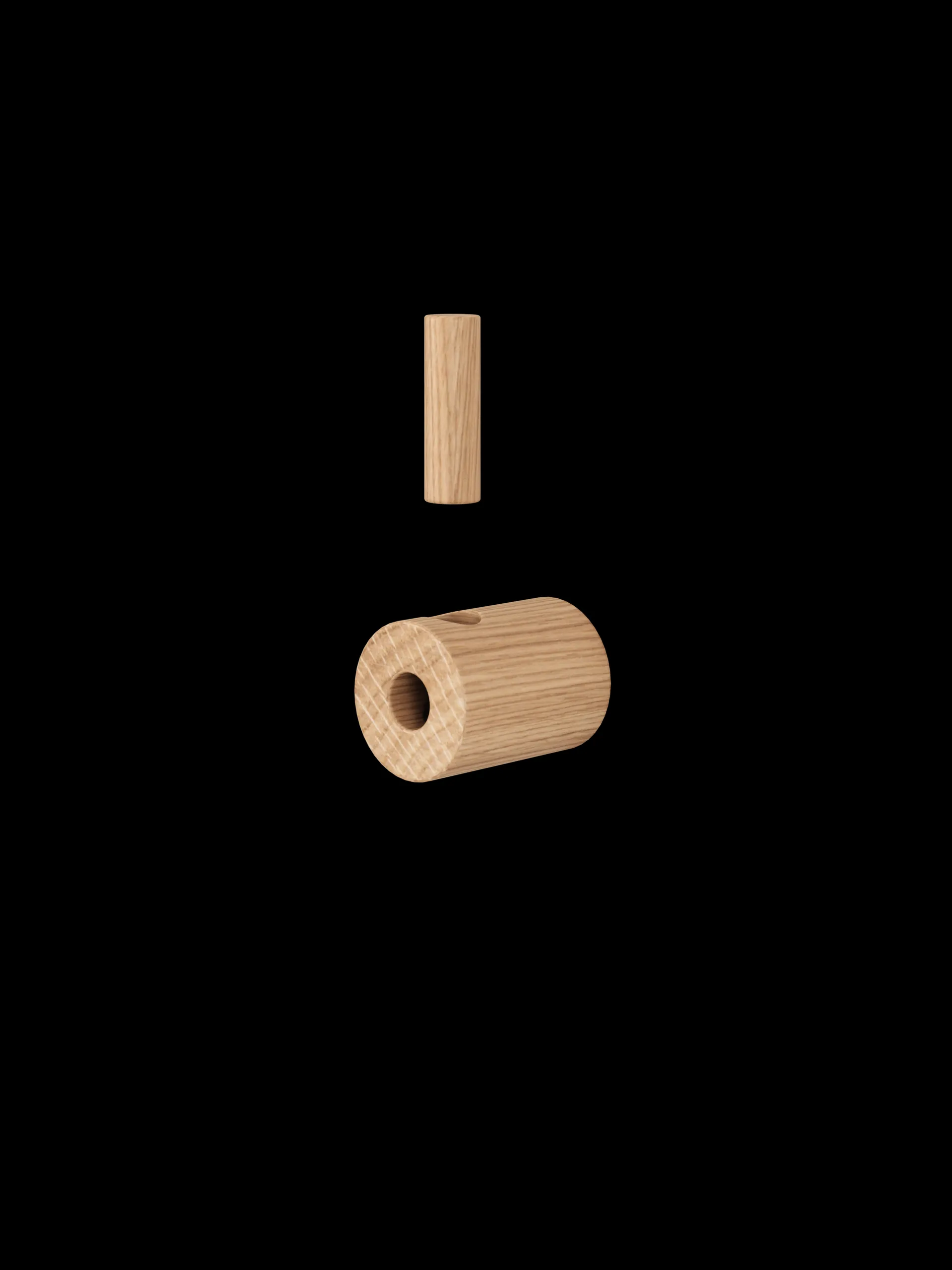 Moebe wooden wall hook -koukku, Tammi MOEBE