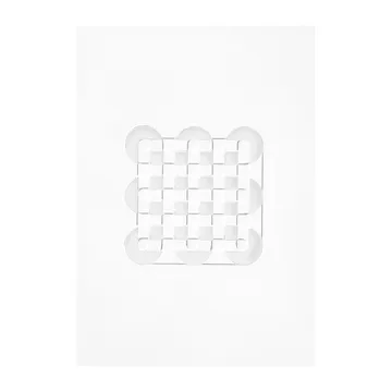 Relief taideteos circles & squares 14,8 x 21 cm - Off White - MOEBE