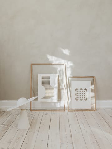 Relief taideteos circles & squares 21 x 29,7 cm - Off White - MOEBE