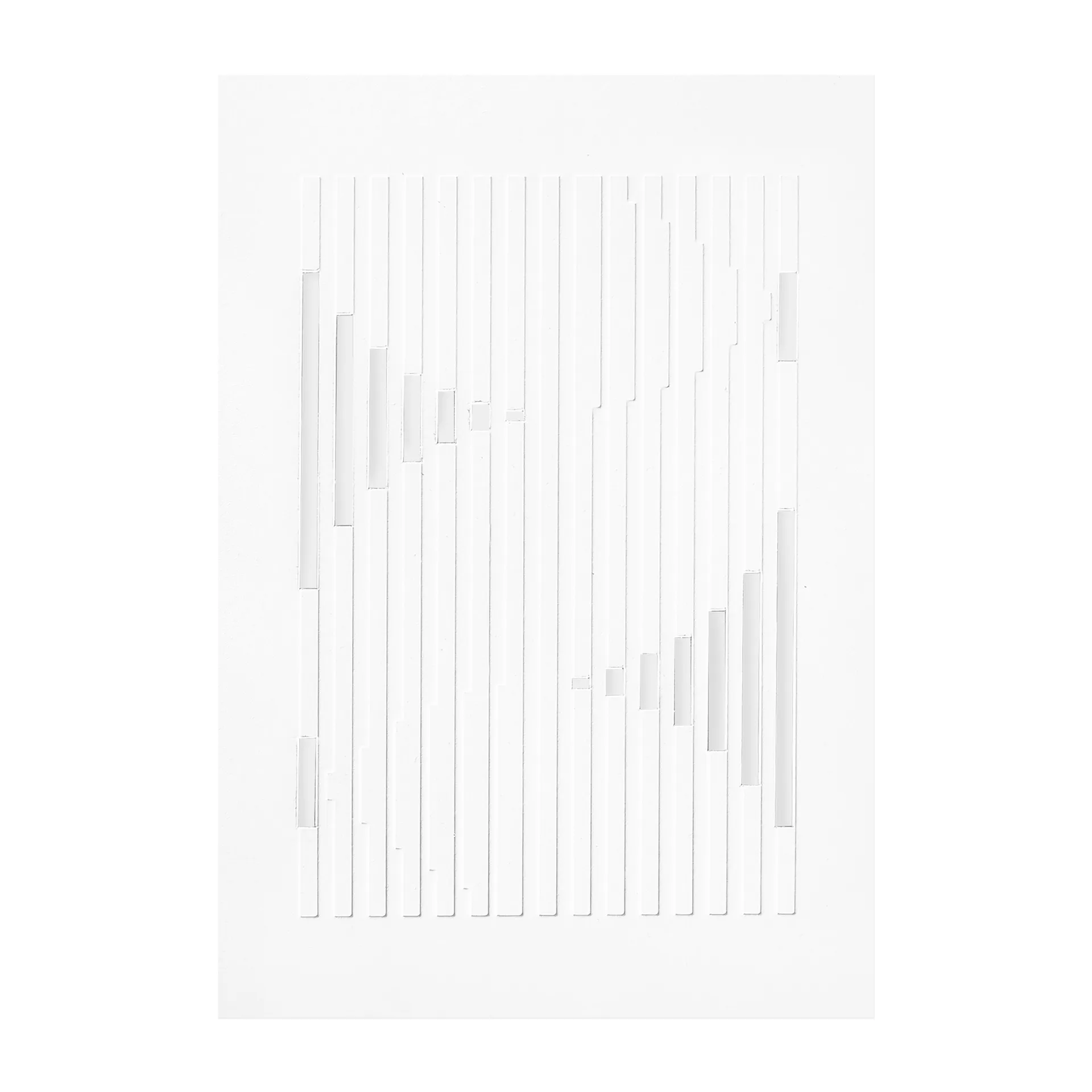 Relief taideteos organic lines 14,8 x 21 cm, Off White MOEBE
