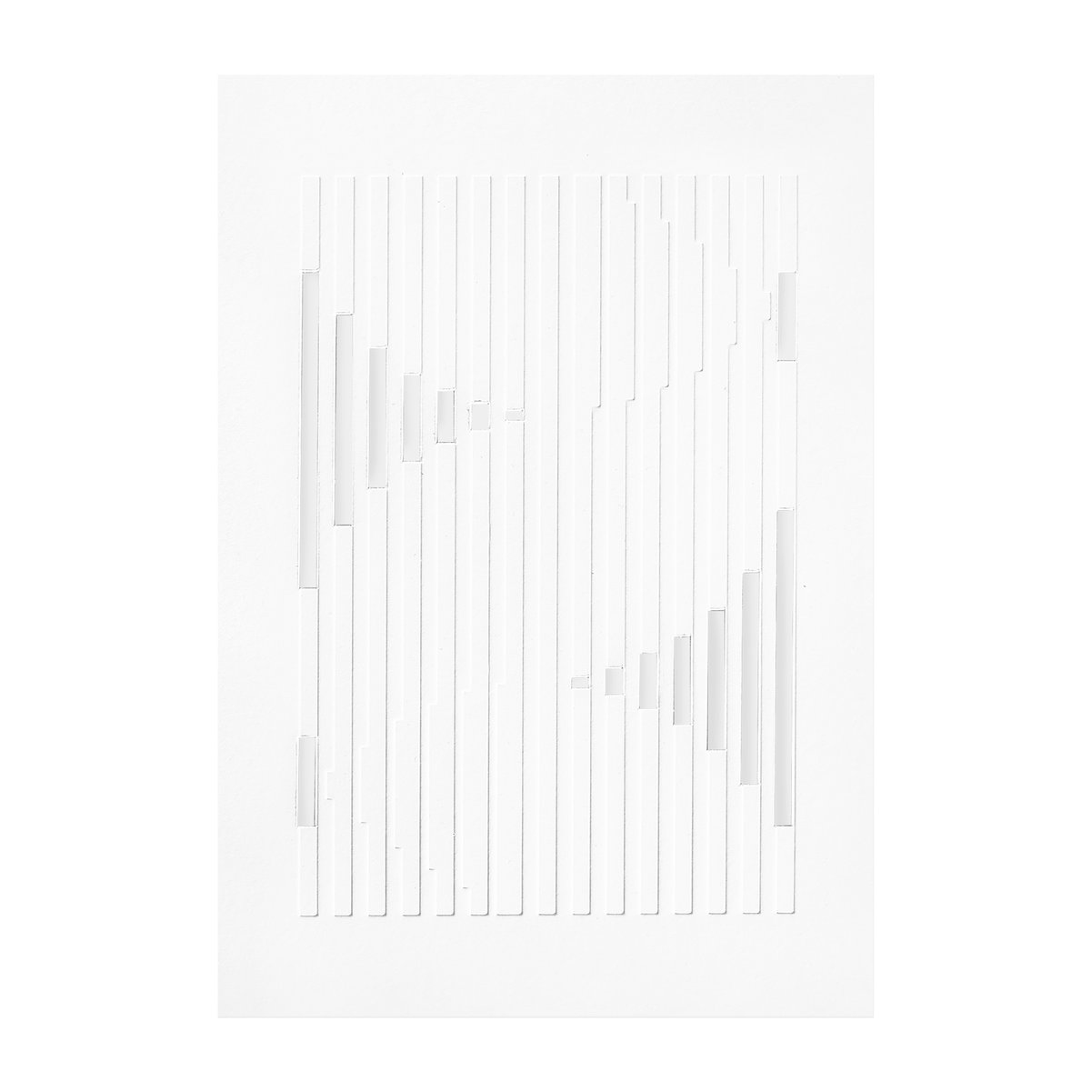 MOEBE Relief taideteos organic lines 14,8 x 21 cm Off White